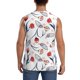thumbnail image 4 of Balery Tulips Flowers Camisetas sin mangas para hombre, absorbe la humedad y protege contra el mal olor.-Large, 4 of 7