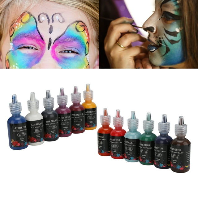 Body Paint Set, Uniform Color Safe Ingredients Body Makeup Paint for Body for Face