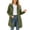 Army Green, variant on Women's Fashion Hoodies Drawstring Zipper Long Jacket Top Pocket Hooded Long Sleeve Solid Print for Casual Wear Womens Sweatshirts Army Green L