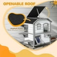 2Story Cat House Outdoor, Weatherproof Wooden Cat Enclosure for Feral