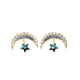 thumbnail image 3 of Pendientes de cristal en forma de estrella y luna Sonducket para mujer y niña aleación, 3 of 6