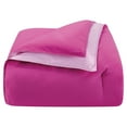 thumbnail image 6 of Pink 2-Piece Reversible Comforter Set, Recycled Microfiber Bedding, Twin/Twin XL, by Utica, 6 of 8