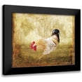 thumbnail image 1 of Bluebird Barn 14x12 Black Modern Framed Museum Art Print Titled - Vintage Scratching Rooster, 1 of 5