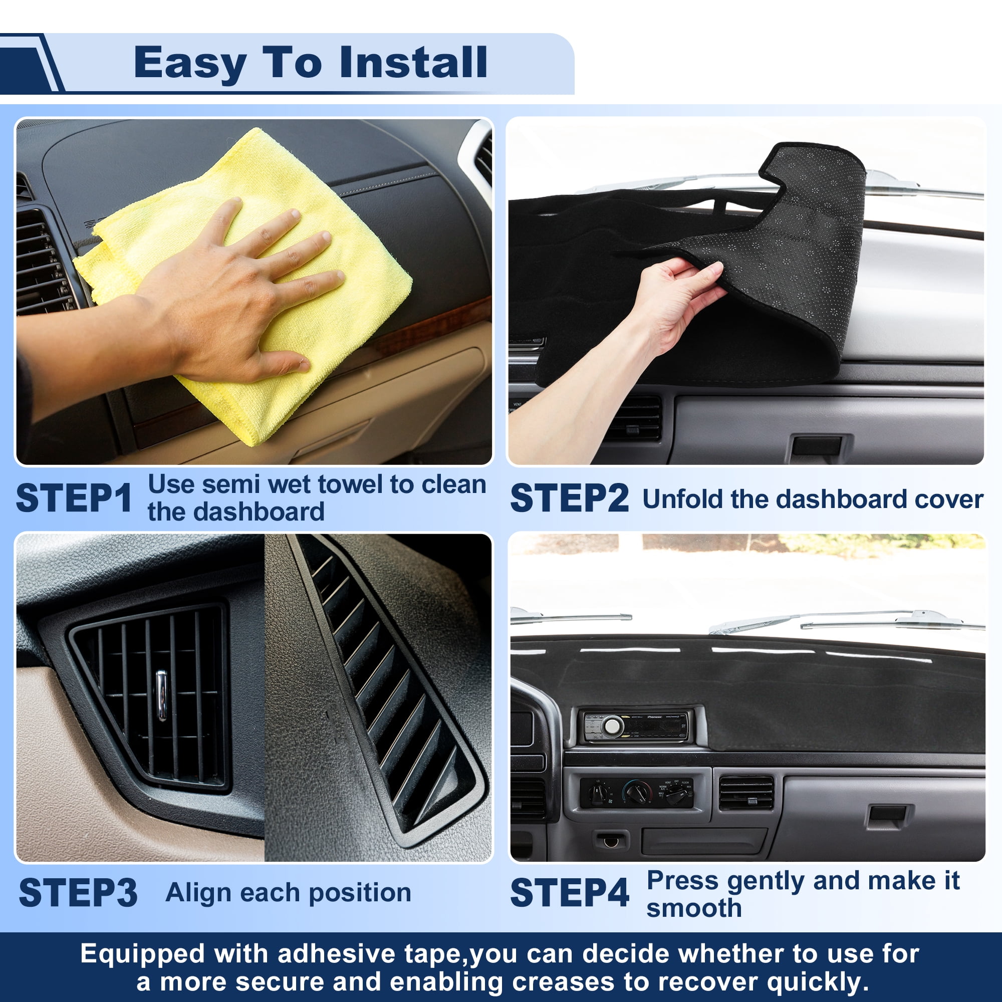 Unique Bargains Dash Cover for Ram 1500 2010-2018 for Ram 2500 2010-2018 Without HUD Dashboard Cover Car Interior Anti-Slip/Anti Dust Polyester Gray 1 set