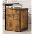 thumbnail image 3 of (Ensemble de 2) Armoire à Dossiers 3 Tiroirs en Muscade Antique, 3 of 3