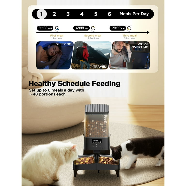 FINEPET'S ドッグフード Feelneedy Automatic Cat Feeder 5L Timed Pet Food Dispenser