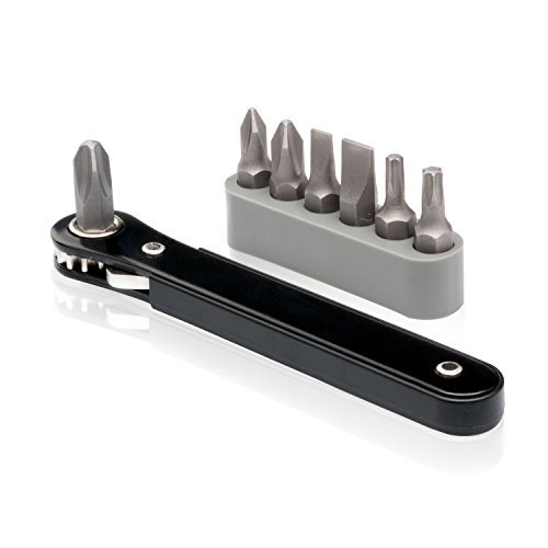 Neiko 03044A Mini Ratcheting Screwdriver and Bit Set, Pocket Size Close