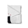 thumbnail image 2 of Love Soft Flannel Fleece Throw Blanket, Ideal for Cat Lovers Design Paws Hug Embrace Cuddle, Cozy Plush for Indoor and Outdoor Use, 70" x 90", Dark Brown Pale Ruby, by Ambesonne, 2 of 5