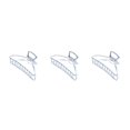 thumbnail image 2 of maskred Pinces à Griffes Mode Grand Style Simple Pratique Style Simple Robuste Accessoires Exquis Barrettes pour Femmes Argent/arc 3Ensemble, 2 of 6
