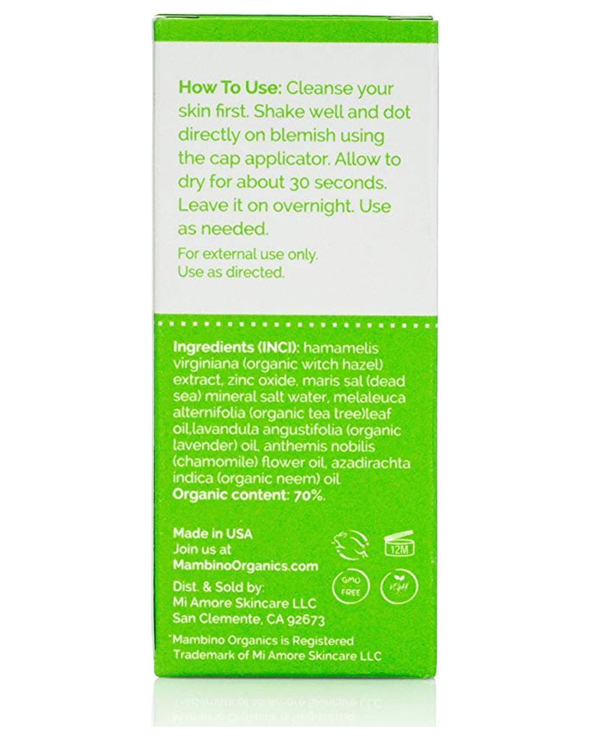 Mambino Organics Overnight Blemish Roll On Tea Tree 15 ml, 3 Pack