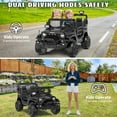 thumbnail image 6 of YunTopKids 24 Volt Ride on Toys, 2 Seater Power-Wheels, Electric Car for Kids with 800W Powerful Motors, 3 Speeds, LED Lights, Bluetooth Music, Black, 6 of 9