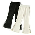 thumbnail image 5 of KYAIGUO Toddler Kids Girls Bell Bottoms Teen Spring Autumn Flare Leggings Athletic Pants Long Pants ,Little Girl Trousers ,Baby Casual Pants Trousers 3-13 Years, 5 of 6