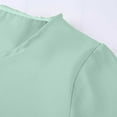 thumbnail image 6 of Women's Tops Summer Trendy V Neck Twist Front Short Sleeve Shirts Casual Loose Comfort Breathable Blouses (S, Green), 6 of 7
