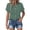 a-66Dark Green15, variant on VNKIDY Womens Solid Color Point Collar Button Down Roll Short Sleeve Blouse With Single Bust Pocket Summer Regular Fit Loose Casual Shirt Tops For Ladies Cozy Top L