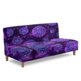 thumbnail image 3 of SCRAWLGOD Galaxy Mandala Print Armless Sofa Slipcover with Elastic Bottom Washable Sofa Slipcover Breathable Stretch Couch Cover Anti Wrinkle for kids, 3 of 9