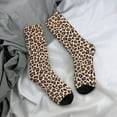 thumbnail image 5 of Vsdgher Leopard Print-2 Crew Socks for Men & Women, Breathable Casual Athletic Ankle Socks, 5 of 6