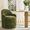 Green, variant on Spruce & Spring Swivel Upholstered Dining Chair with Hidden Wheels and Armrest Single, Green