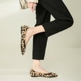 thumbnail image 5 of Ruiatoo Women's Flats Pointed Toe Knit Comfortable Slip On Ballet Flat Casual, Work Teacher Dressy Shoes Leopard 39, 5 of 6