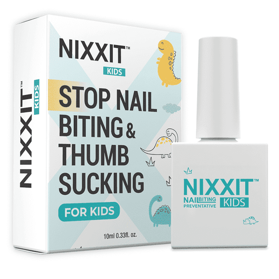 NIXXIT Nail Biting Deterrent Polish, Bitter, Non-Toxic, Safe Ingredients for Kids , 10ml Bottle