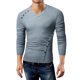 thumbnail image 1 of pstuiky Camisas de manga larga de invierno para hombre, Camiseta de manga larga con cuello redondo y botones irregulares de color liso para hombre Tops casuales para hombres xl, 1 of 9