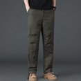 thumbnail image 4 of Zshosam Men's Casual Pants Lightweight Stretch Slim Fit Pants with Pockets(AG,L), 4 of 6