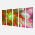 thumbnail image 2 of Danse des Pétales de Fleurs Fractales Rouges - Toile Florale Art Print, 2 of 3
