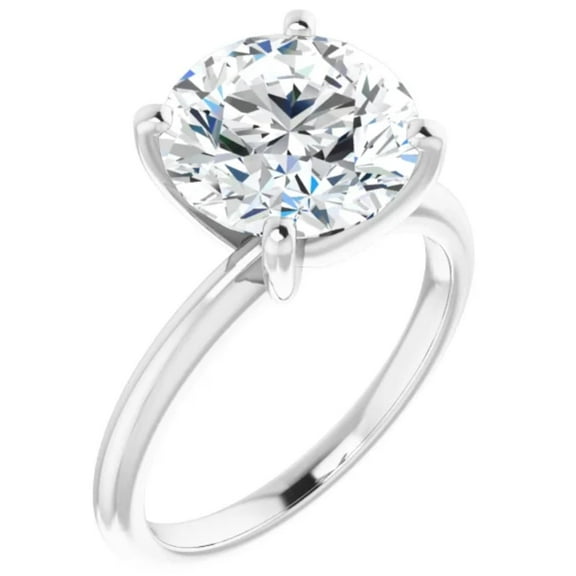 Lab Grown Diamond Engagement Ring Round Brilliant Solitaire