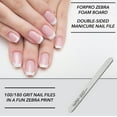 thumbnail image 5 of ForPro Zebra Foam Board, 100/180 Grit, Double-Sided Manicure Nail File, 7” L x .75” W 50-Count, 5 of 6