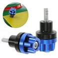 Phlegsive Blue Motorcycle License Plate Frame Lock Bolts Anti Theft