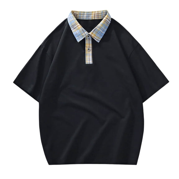 RMGVDSD Mens Golf Polo Shirts Casual Loose Fit Collared Short Sleeve T Shirt For Spring Summer Polo Shirts For Men Classic Fit Shirt Daily Commuting Shirts
