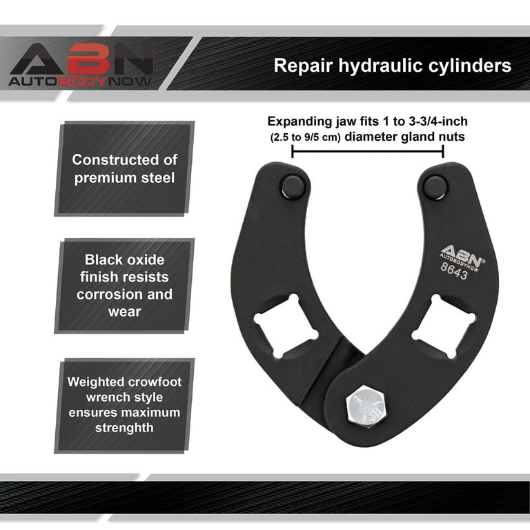 ABN Adjustable Gland Nut Wrench - 3.75in Span Hydraulic Cylinder