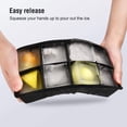 thumbnail image 2 of Bandejas para cubitos de hielo con tapas, moldes de silicona cuadrados de gran tamaño para hacer 6 cubitos de hielo gigantes para whisky y cócteles, mantienen las bebidas frías, son reutilizables, 2 of 4