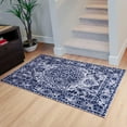 thumbnail image 5 of Softlife Oriental Traditional Area Rug for Living Room Durable Washable Persian Carpet Non Slip Boho Rugs for Bedroom, 2'x3', Blue, 5 of 7
