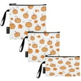 thumbnail image 2 of 3 Size Reusable Food Storage Bags Set Airtight Zipper Closure Lunch Snacks Travel Organizer Orange Pumpkins and Leaves, 2 of 8