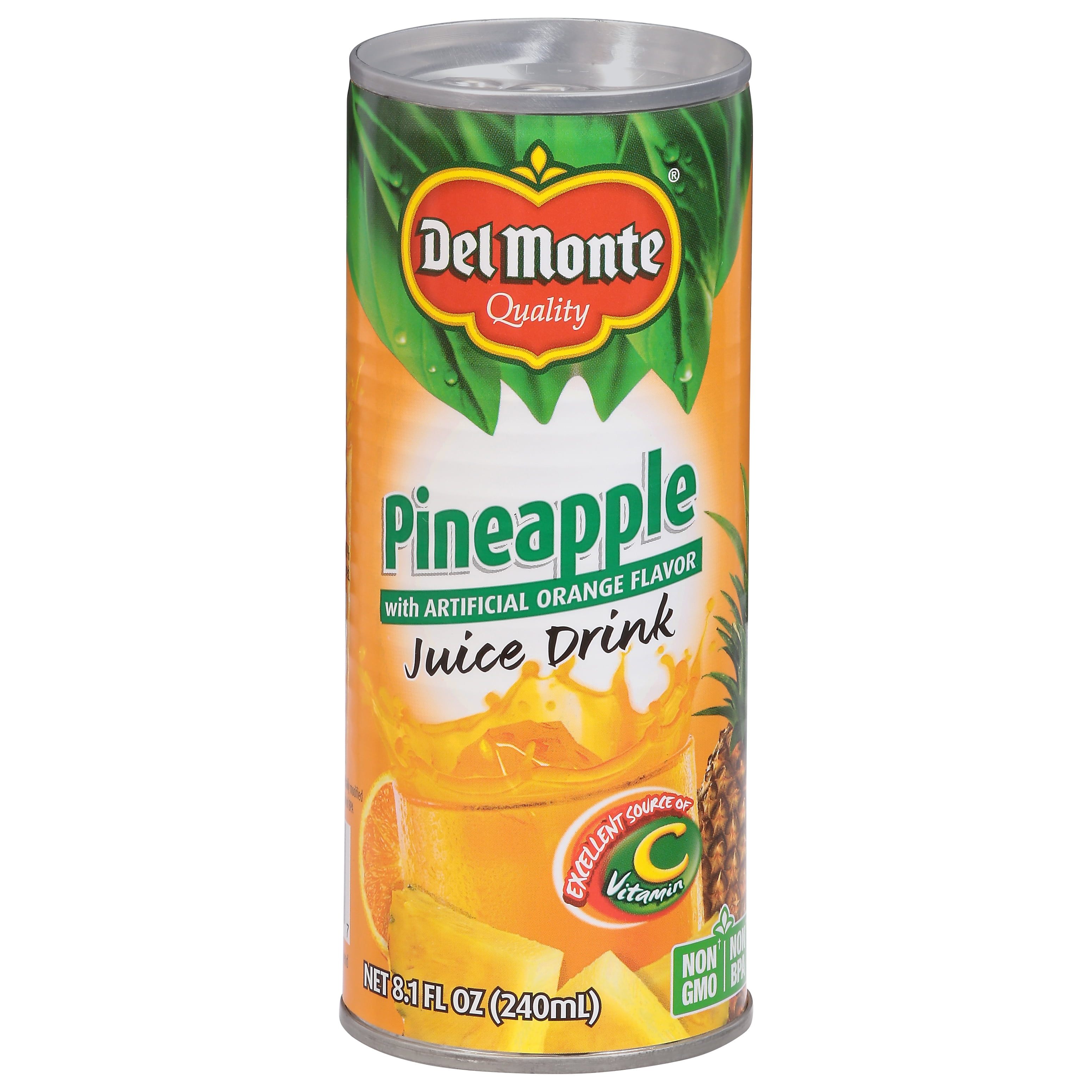 (6 pack) Del Monte Juice, Pineapple Orange, 8.1 fl oz, 1 Ct