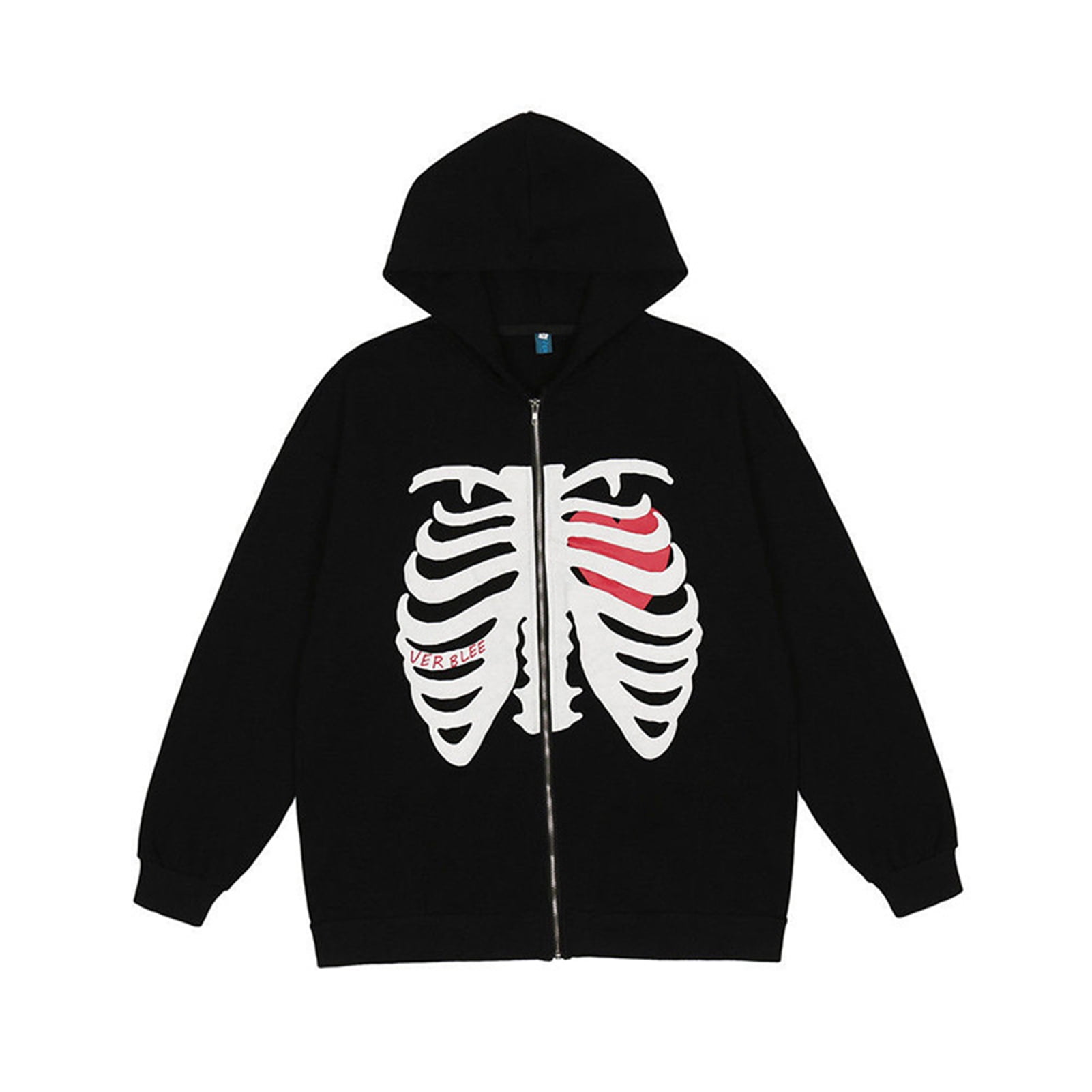 skeleton zip up jacket