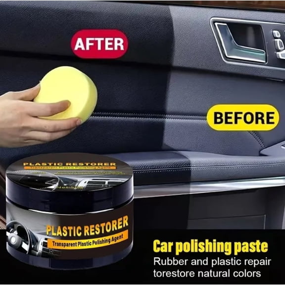 Plastic Restorer for Cars - Renews Faded Bumpers, Trim, and Interior Dash Long Lasting Dressing Coating Instant Restore Faded Plastic, Vinyl & Rubber Trim Back to Black Shine