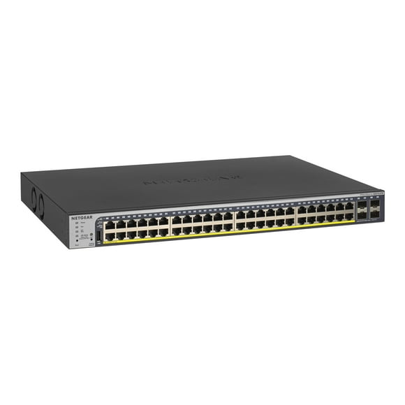 NETGEAR Smart GS752TP - V3 - switch - L3 - smart - 48 x 10/100/1000 (PoE+) + 4 x Gigabit SFP - rack-mountable - PoE+ (384 W)