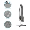 thumbnail image 4 of CHYVARY 8.2×8.2ft LED Outdoor Patio Offset Hanging Cantilever Umbrellas W/8 Ribs for Backyard,Poolside and Garden,Gray, 4 of 7