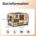 thumbnail image 5 of 1pc, Toaster Cover, Novelty Coffee Theme Toaster Cover Washable Dustproof Brown Kitchen Small Appliance Cover with Top Hook, Fits Standard 2 Slice Toaster, 5 of 6