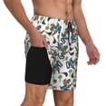 thumbnail image 3 of Picia Funny Excavator pattern Mens Swim Trunks with Compression Liner Stretch Beach Shorts Quick Dry with Zipper Pockets No-Chafing Board Shorts-XX-Large, 3 of 9
