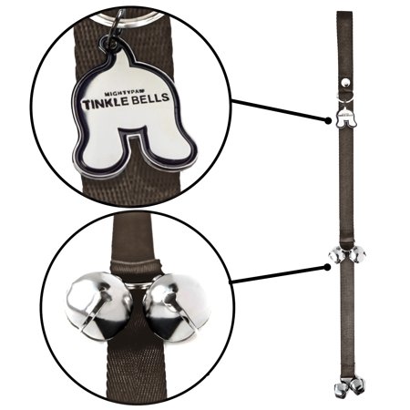 UPC: 0739810152172 | Mighty Paw Tinkle Bells | Hanging Dog Doorbells  Housetraining Doggy Door Bells for Pet Potty Training (Brown)