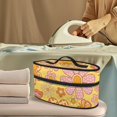 thumbnail image 2 of HELLHERO Daisy Floral Pattern Portable Steamer Travel Organizer Large Size Easy to Store and Carry Compatible with Full-Size Irons and Accessories, Case Only, 2 of 6