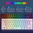 thumbnail image 4 of HXSJ Keyboard,L500 Wireless Membrane Mechanical Wireless 61-key Wired Mode Feel Bt5.0 61-key Membrane Wireless Computer Bt5.0 L500 Mode Wireless Mode Wireless 61 Feel Wireless Computer Mode With And, 4 of 6