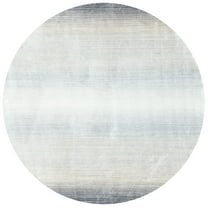 SAFAVIEH Dream Cirino Striped Area Rug, Grey/Ivory, 6'7" x 6'7" Round