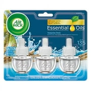 Air Wick plug in Scented Oil 3 Refills Essential Oils Air Freshener, Turquoise Oasis, 3x0.67 Oz
