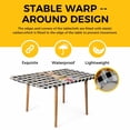thumbnail image 4 of Bunny Easter Table Cloths for 5 Foot Rectangle Tables, Black Plaid Spring Floral Pastoral Retro Art Patio Waterproof Elastic Fitted Tablecloths, Washable Rectangular Table Cover for Camping, 4 of 8