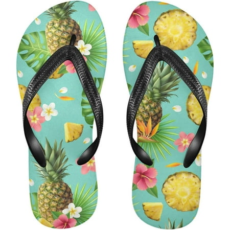 

Pineapple Flip Flops Sandals for Women/Men Soft Light Anti-Slip for Comfortable Walk Suitable for House Beach Travel - XS Indoor Outdoor