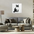 thumbnail image 3 of Stupell Industries Abstract Black & White Cat Animals & Insects Painting Gallery Wrapped Canvas Art Print Wall Art, 24 x 24, 3 of 8