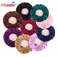 thumbnail image 4 of Satin Bonnet Silk Sleep Cap 1Pcs Silk Bonnets For Curly Hair, Reversible Hair Bonnet For Sleeping, Adjustable Bonnets For Women BLACK, 4 of 6